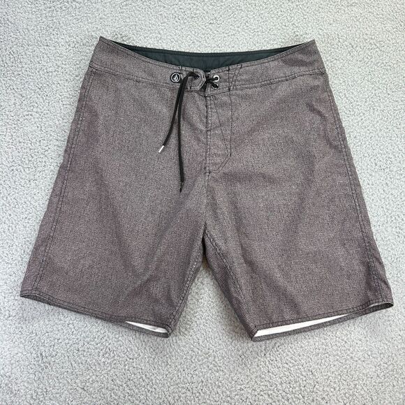 Volcom Mens Gray Regular Fit Drawstring Surfing Swim Board Shorts W 36 L/XL - Picture 1 of 6